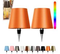 ARRITS Pridola Wireless Bottle Lamp, 2PCS Wine Bottle LED Light, Wireless Bottle Lampshade, RGB/3 Color Stepless Dimming Pridola Bottle Lights, Touch Cordless Bottles Table Lamp for Home Bar Decor