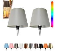 ARRITS Pridola Wireless Bottle Lamp, 2PCS Wine Bottle LED Light, Wireless Bottle Lampshade, RGB/3 Color Stepless Dimming Pridola Bottle Lights, Touch Cordless Bottles Table Lamp for Home Bar Decor