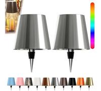 ARRITS Pridola Wireless Bottle Lamp Shade 2PCS, RGB/3 Color Stepless Dimming, Touch Control Wine Bottle Lampshade for Parties, Bars, Restaurants