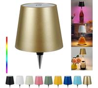 ARRITS Wireless Bottle Lampshade, Wireless Bottle Lamp Pridola, Rechargeable 3 Color Stepless Dimming Pridola Wine Bottle Lamp, Touch Control LED Wireless Wine Bottle Lampshade, LED Wine Bottle Light