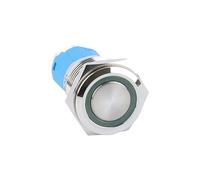 Arrival 16mm Flat Round Head 1NO1NC Latching Ring Illuminated Momentary Push Button IDGTTLDF(12V Yellow,Momentary)