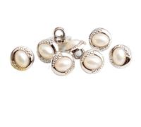 Arrival Rhinestone Pearl Plastic Buttons for Shirt Clothes Coat Cardigan Sweater 10PCS/Lot 10MM/11MM for Clothing Bridal(Color1)