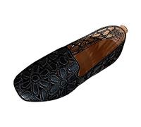 Arrival Summer Black Womens Breathable PU Leather Ballet Lightweight Soft Round Toe Slip On Custom Ballerina Comfort Casual Footwear (Black, 6)