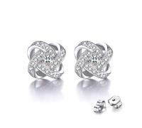 Arrivals 925 Sterling Silver Zircon Stud Earing Earrings For Women Girl Party Gift Jewelry