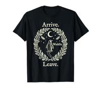 Arrive Waddle Leave Funny Penguin Pun T-Shirt