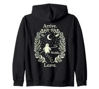 Arrive Waddle Leave Funny Penguin Pun Zip Hoodie