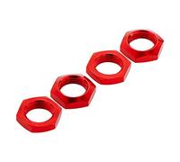 ARRMA Aluminum Wheel Nut 17mm Red Serrated Flanged Design 4 Pack Z-AR330360