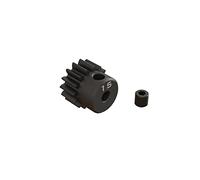 ARRMA ARA311077 15T 0.8Mod 1/8 Inch Bore CNC Steel Pinion Gear, Grey/Silver