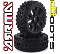 Arrma dBoots 2HO Tyre Set Glued, Black for Typhon 3S (2) - Z-AR550057