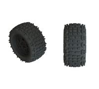 ARRMA Backflip Lp 4S 3.8 Rc Truck Tires with Foam Inserts, Mounted On Multi-Spoke Black Wheels (Set of 2): AR550050