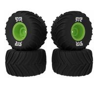 ARRMA dBoots Chevron MT Tire Set Glued, Green (2 Pairs): GROM Z-ARA-2610