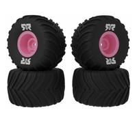 ARRMA dBoots Chevron MT Tire Set Glued, Pink (2): GROM Z-ARA-3126