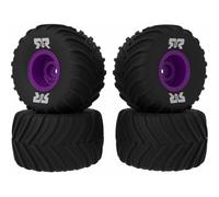ARRMA dBoots Chevron MT Tire Set Glued, Purple (2 Pairs): GROM Z-ARA-2611