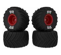 ARRMA dBoots Chevron MT Tire Set Glued, Red (2 Pairs): GROM Z-ARA-2585