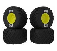 ARRMA dBoots Chevron MT Tire Set Glued, Yellow (2 Pairs): GROM Z-ARA-2584