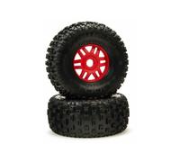 ARRMA DBOOTS 'Fortress' Tire Set Glued (Red) (2pcs)