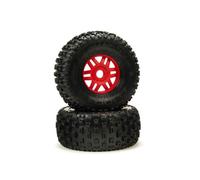 ARRMA DBOOTS Fortress 1/7 Tyre Set Glued Red 2 Pack ARA550065