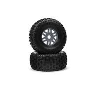 Arrma dBoots 'Fortress' Tyre Set Glued Gun Metal (Pair) Mojave ARA550069