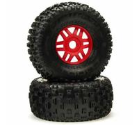 Arrma Mojave dBoots Fortress Tire Set Glued (Red) (2) - Z-ARA550065