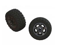 ARRMA Ragnarok MT Tire ST Glued Black Chrome 2 Pack ARA550053