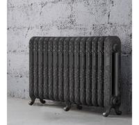Arroll Daisy Cast Iron Pewter 15 Column Radiator, (W)1009mm X (H)597mm