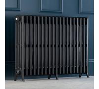 Arroll Edwardian Cast Aluminium Anthracite 19 Column Radiator, (W)1142mm X (H)750mm