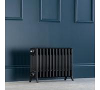 Arroll Edwardian Cast Aluminium Anthracite Grey 12 Column Radiator, (W)728mm X (H)450mm