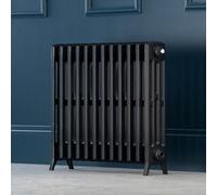 Arroll Edwardian Cast Aluminium Anthracite Grey 12 Column Radiator, (W)728mm X (H)650mm