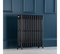 Arroll Edwardian Cast Aluminium Anthracite Grey 12 Column Radiator, (W)728mm X (H)750mm