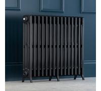 Arroll Edwardian Cast Aluminium Anthracite Grey 15 Column Radiator, (W)906mm X (H)750mm
