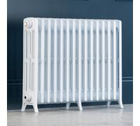 Arroll Edwardian Cast Aluminium White 15 Column Radiator, (W)906mm X (H)650mm