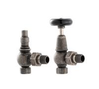 Arroll Pewter Wooden Head Angled Radiator Valve