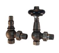 Arroll UK28 TRV Valve and Lockshield (Pewter)