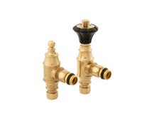 Arroll Uk29 Thermostatic Radiator Valve And Lock Shield - Antique Brass Finish