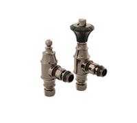 Arroll Uk29 Thermostatic Radiator Valve And Lock Shield - Black Nickel Finish