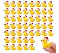ARROMI 50 Piece Christmas Ducks, Christmas Duck, Tiny Ducks, Mini Ducks,Mini Ducks Christmas, Mini Duck Party Decoration, Mini Christmas Ducks, for Craft Garden Aquarium Home Decorations