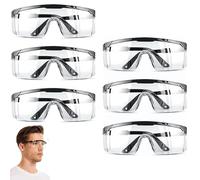ARROMI 6PCS Protective Glasses, Lab Goggles, Protective Goggles, Goggles Anti Splash Anti Scratch, Dust Proof for Eye Full Protection for Construction Laboratory Outdoor Protective Glasses