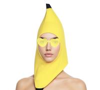 ARROMI Banana Hat with Glasses, 2-Piece Set Funny Yellow Banana Hat, Novelty Cosplay Headwear, Unisex Dress Up Costume Accessory for Parties, Halloween, Photo Props