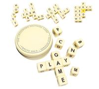 ARROMI Scrabble Board Game UK, Classic Word Game for Family, School, and Party, Travel Scrabble with Letter Tiles, Fun and Educational for All Ages, 9.5cm x 9.5cm x 4cm