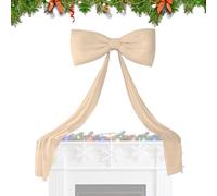 Arroopu 180cm Big Bow For Christmas Tree, Posable Red Bow Christmas Tree Topper, Christma Extra Large Velvet Bows, For Trees Topper Window Mantle Wall Door Decor