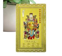 Arroopu Chinese New Year Fortune Cards - Chinese Ancient Figure Pattern Good Luck Card - 2026 Blessed Handmade Wealth Symbol Traditional for Spiritual Practice Health Business Success Women Men