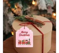Arroopu Christmas Name Tags - Card Ornaments - Wooden Tags with Rope and Holes | for Crafting Holiday Birthday Party Favors Family Thank You Letter Celebration