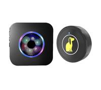 Arroopu Door Bells for Dogs,Wireless Door Bell for Dogs to Go Outside - Trainer Waterproof 5 Volume Levels Button for Backyard Access Apartment Living House with Yard Household Indoor
