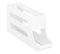 Arroopu Egg Container for Refrigerator | Space Saving Eggs Dispenser for Refrigerator | 3-Tier Auto Rolling Food Keeper Container for Kitchen Cabinets Dining Table Counter