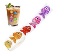 Arroopu Fish Stickers - Fade-Proof Adhesive Decals - Motivational Fish Stickers for Kids - for Journaling Scrapbooking Laptop Boys Girls Toddler Teens Students