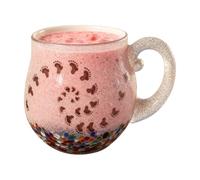 Arroopu Glass Wave Coffee Mug,Hand-Blown Beverage Cup - Household Water Mugs,for Study Dining Room Office Kitchen Restaurant Hotel Teachers Students Artists Collectors Birthday Holiday Gathering