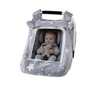 Arroopu Kid Car Seat Sun Shade - Stroller Net with Mesh Peep Window | Car Seat Sunshade - for New Parents Grandparents Families Outdoor Walking School Shopping Trips Garage Traveling