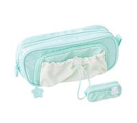 Arroopu Large Capacity Pencil Case, Double Layers Pencil Bag, Pencils Case Pink, Waterproof String Pouch Organizer for Study, Office, Or Travel, School Supplies for Girls Kids