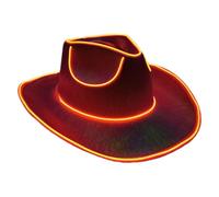 Arroopu Light Up Cowboy Hat Sparkly Western Costume Accessories Light Up Cowboy Hats LED Party Headwear Western Hats For Disco Dance Party Performances Men Women
