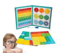 Arroopu Magnetic Fraction Educational Puzzle, Multifunctional Math Manipulatives, Fraction Tiles Puzzle Manipulatives for Classroom, for Kids Children Students Elementary Primary School